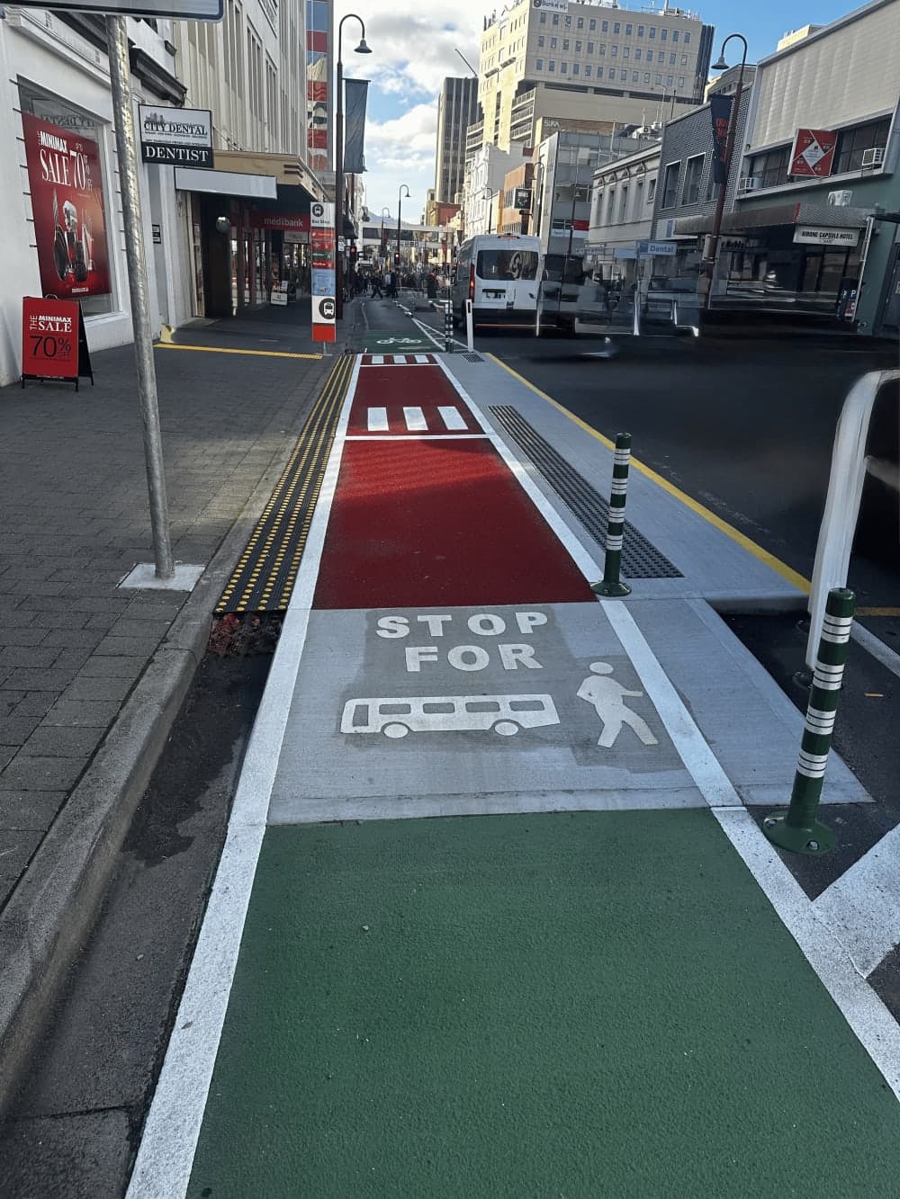 Collins Street Tactical Bicycle Infrastructure Upgrade - Hobart - project photo 1